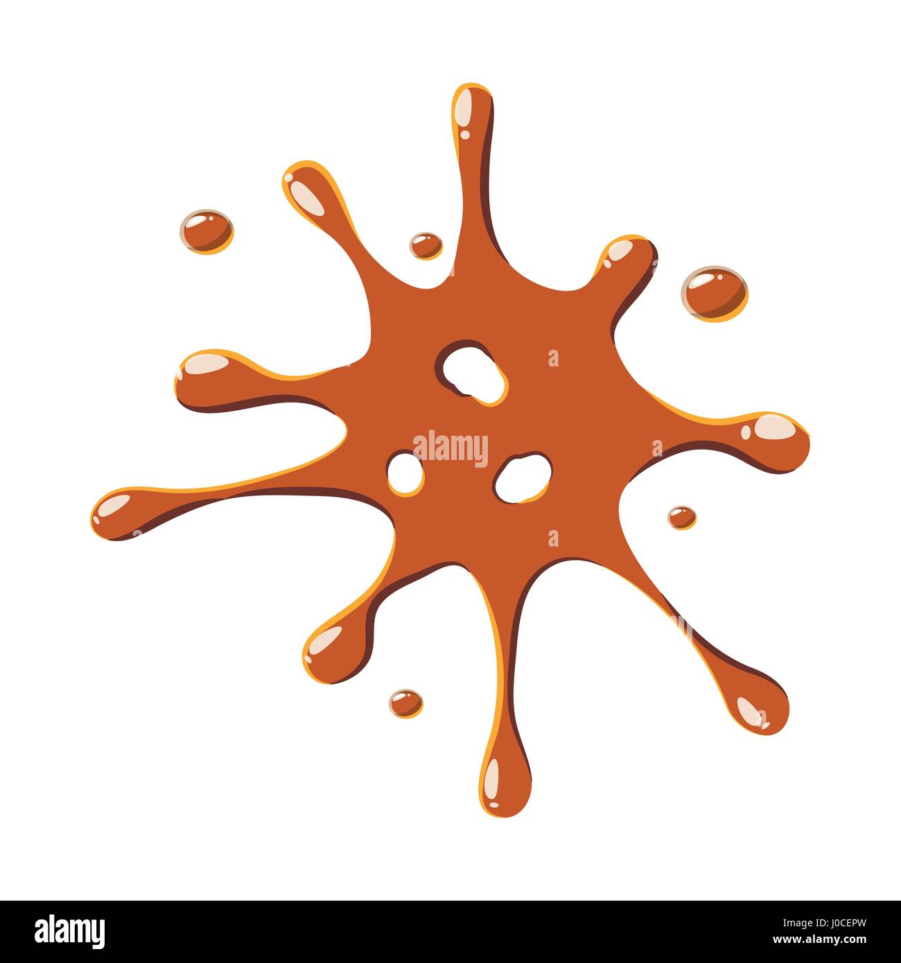 Macchia di colore marrone icona di caramello Immagine e Vettoriale - Alamy