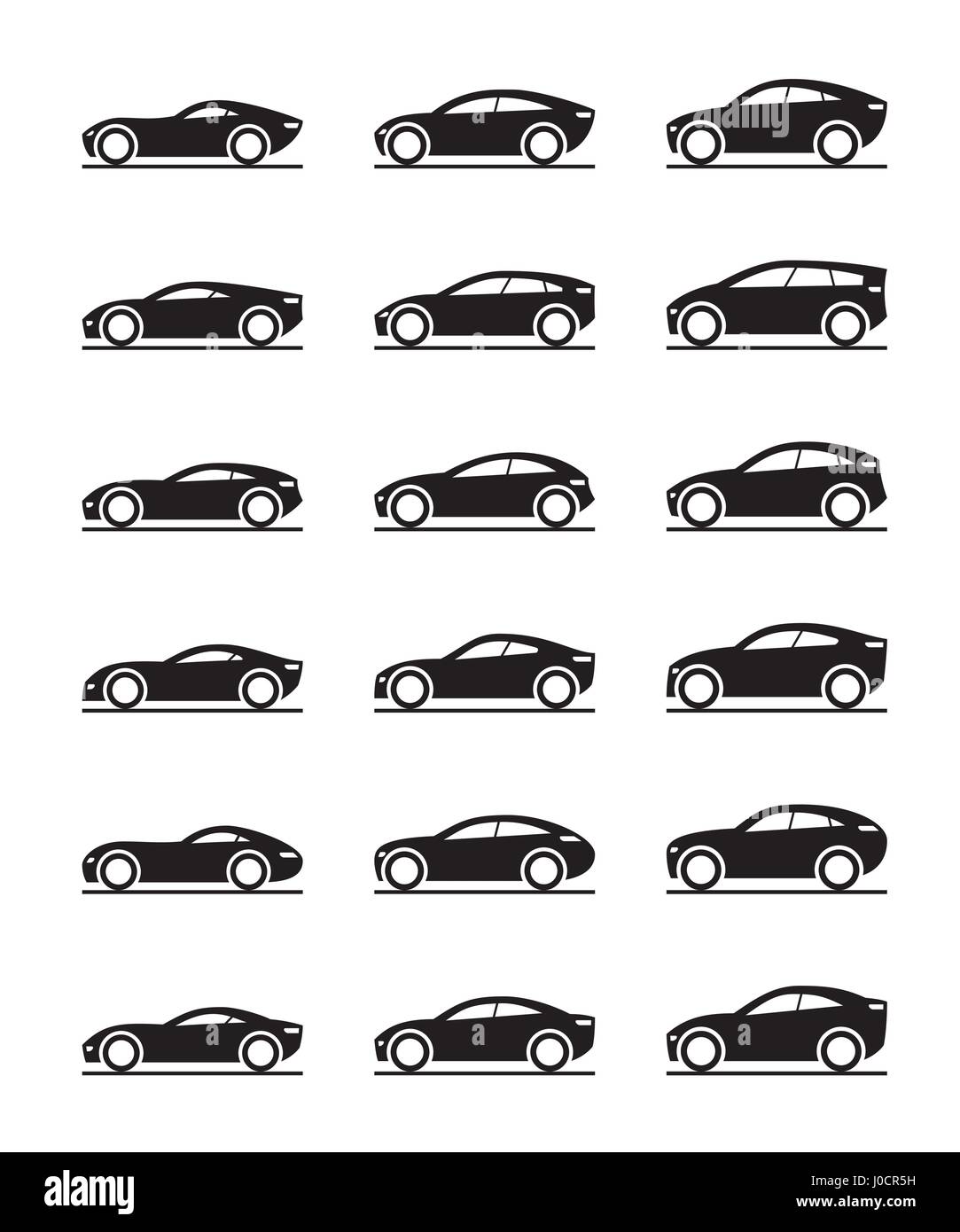 Concetto contemporaneo cars - illustrazione vettoriale Illustrazione Vettoriale