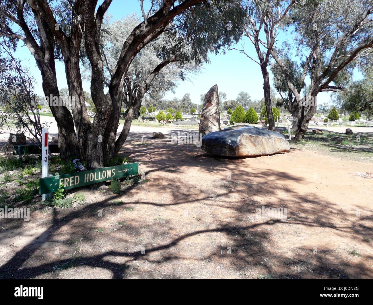 Il luogo di sepoltura di Fred cave Foto Stock