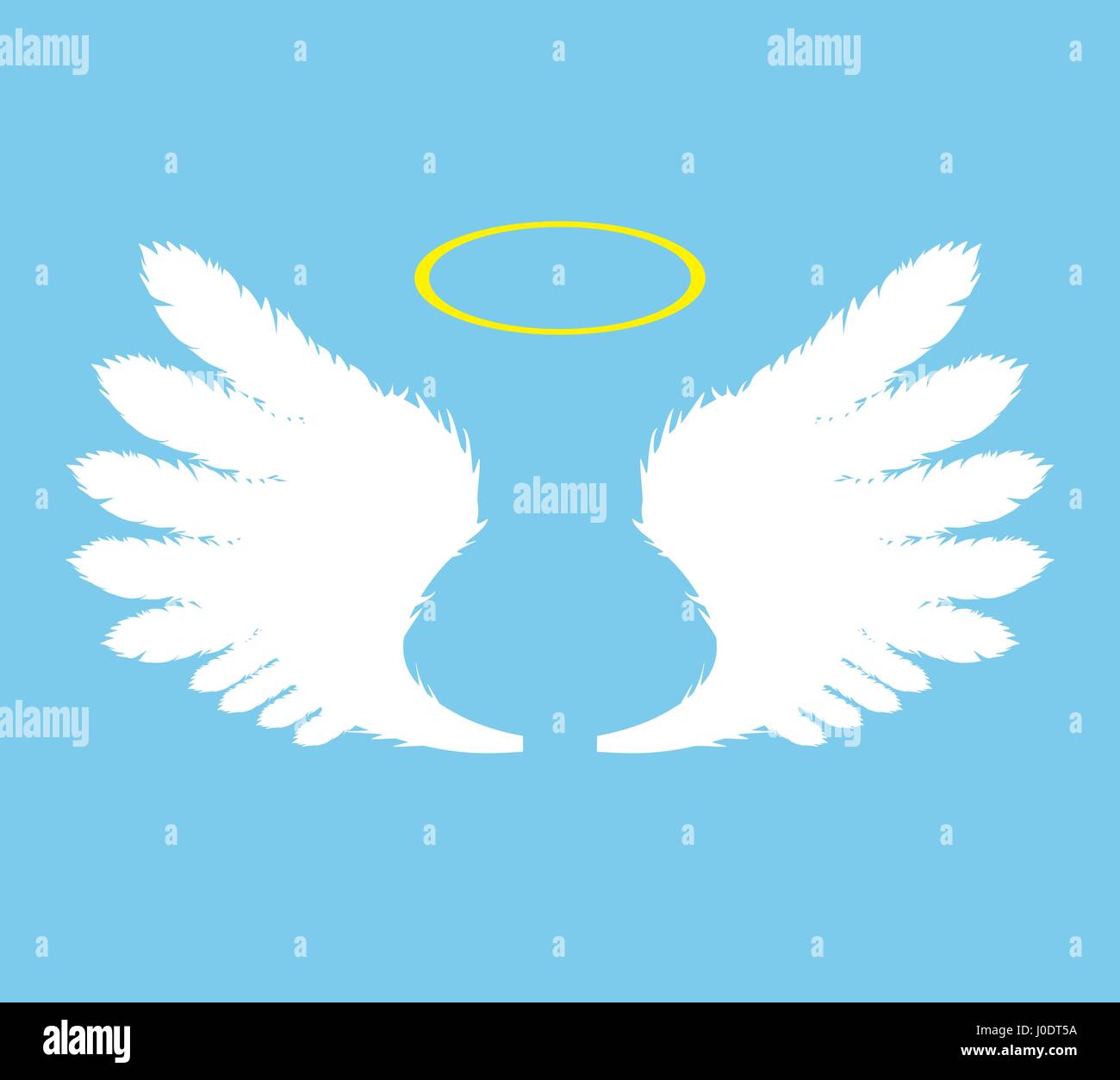 Illustrazione vettoriale di ali d'angelo icona Illustrazione Vettoriale