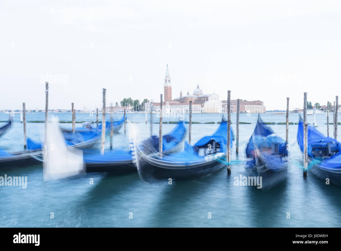 La gondola di Venezia sul tempo di sera Foto Stock