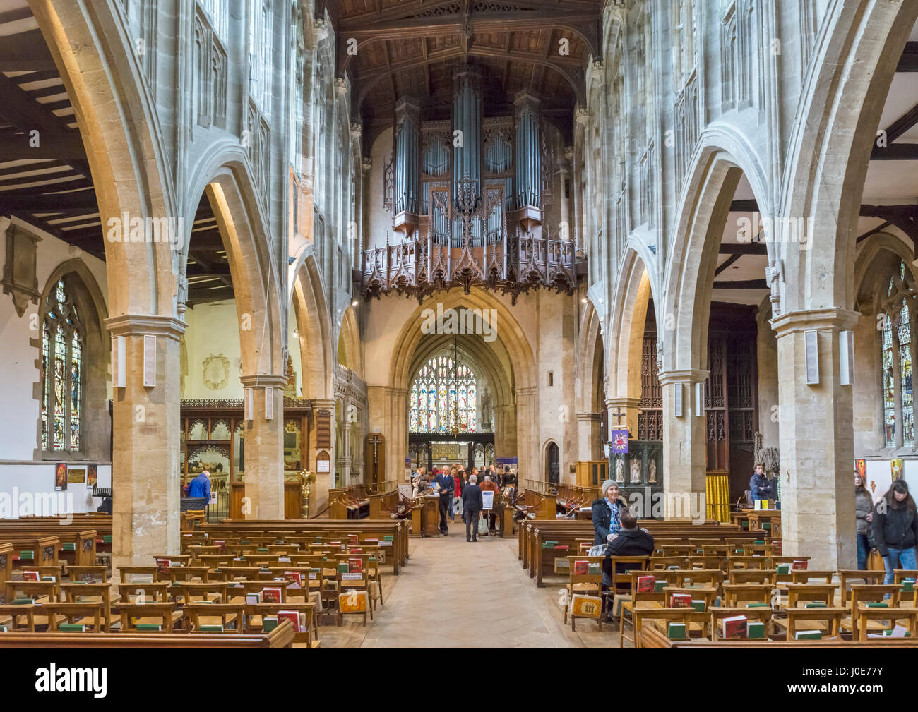 Chiesa della Santa Trinità, Stratford-upon-Avon, sito della tomba di William Shakespeare, England, Regno Unito Foto Stock