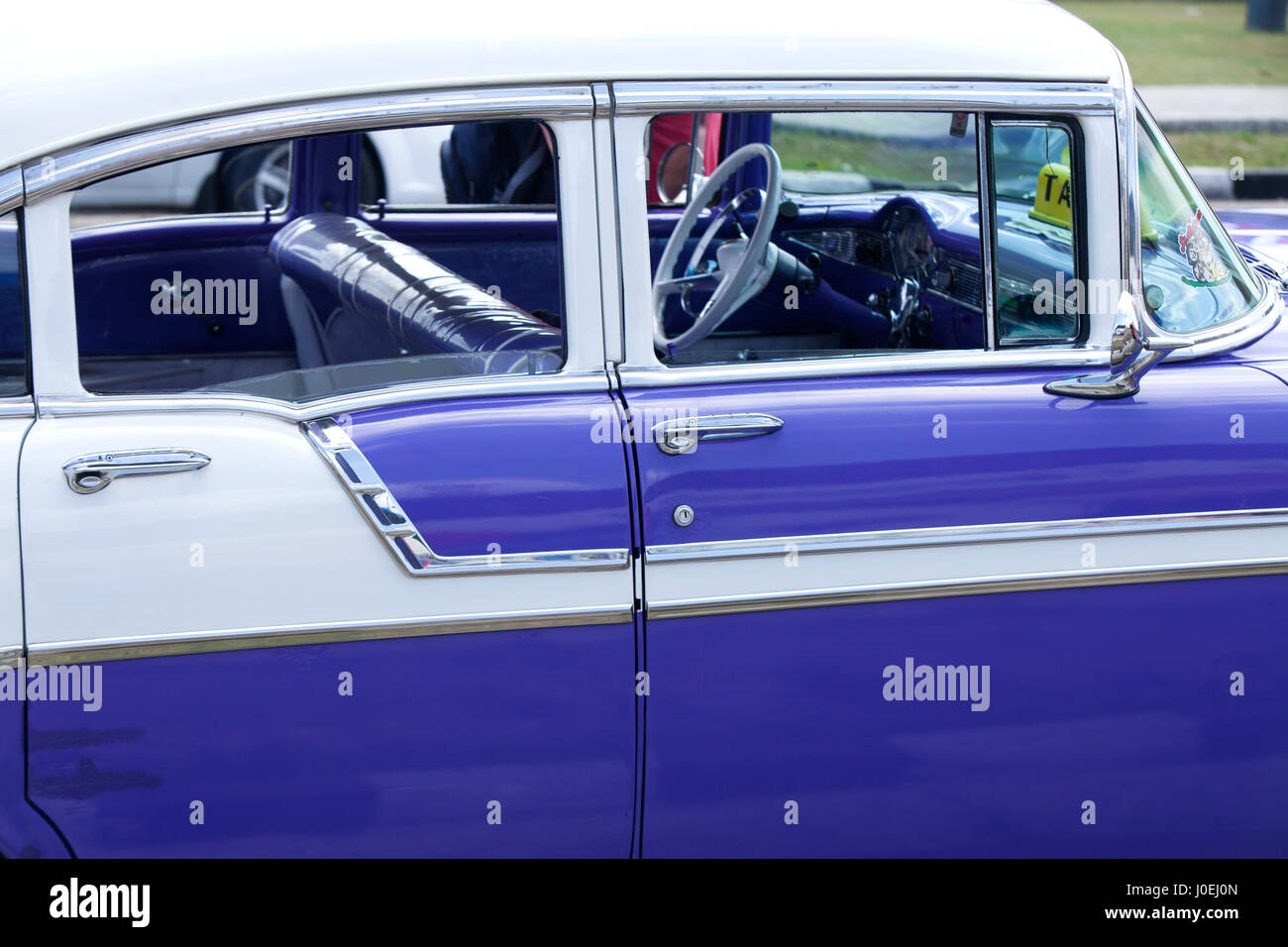 Classic American car, Havana, Cuba Foto Stock