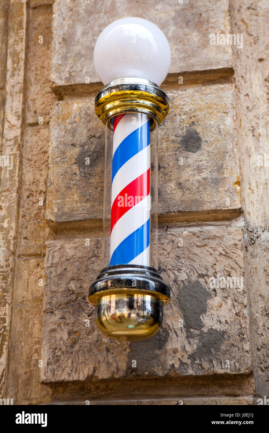 Barbiere Pole, Havana, Cuba Foto Stock
