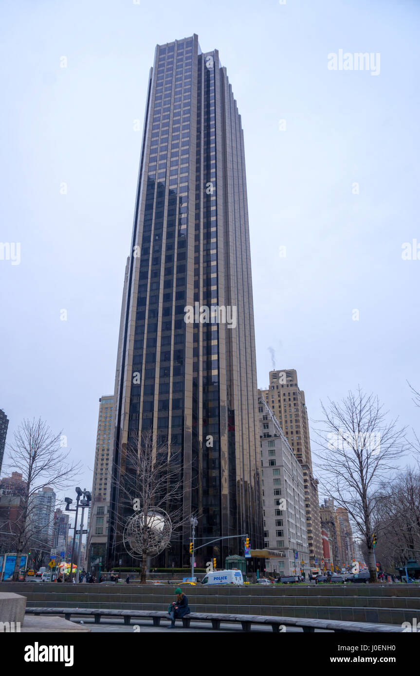 Trump Tower, al Central Park di New York City (NYC), Grattacielo Foto Stock