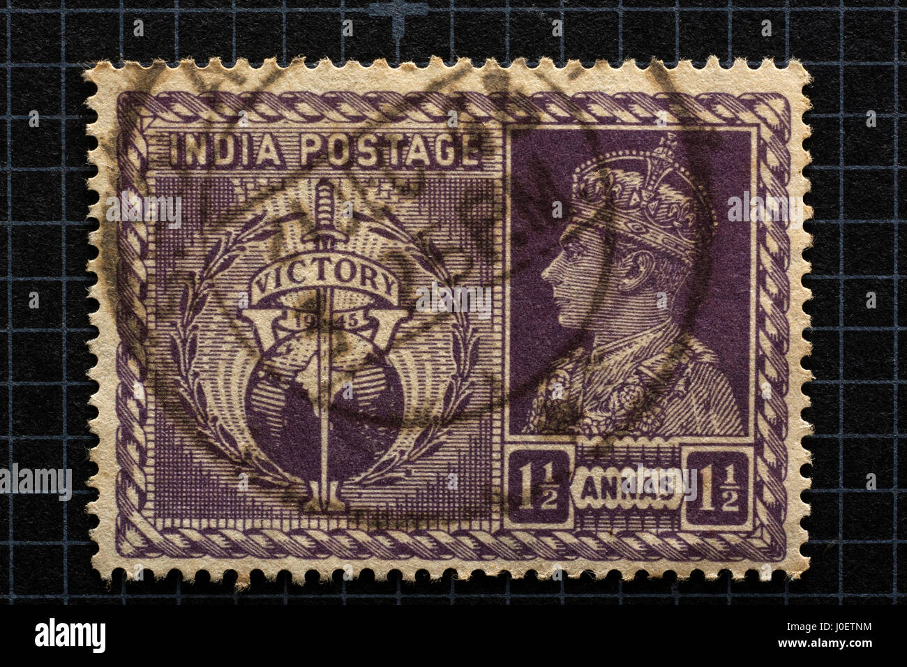 La vittoria del 1945, francobolli, India, Asia Foto Stock