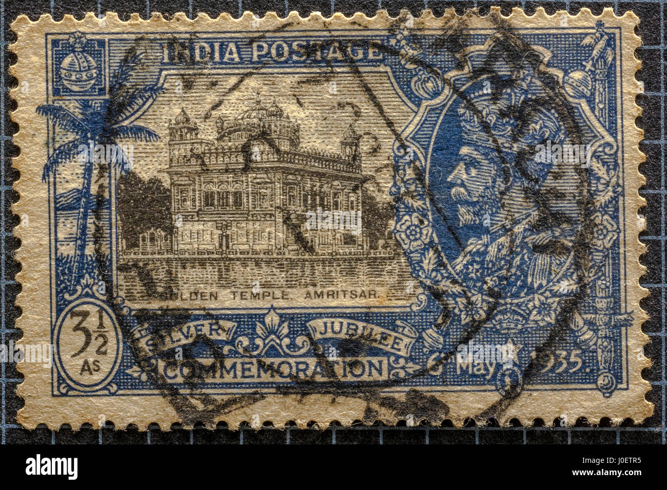 Tempio d'oro amritsar, francobolli, India, Asia Foto Stock