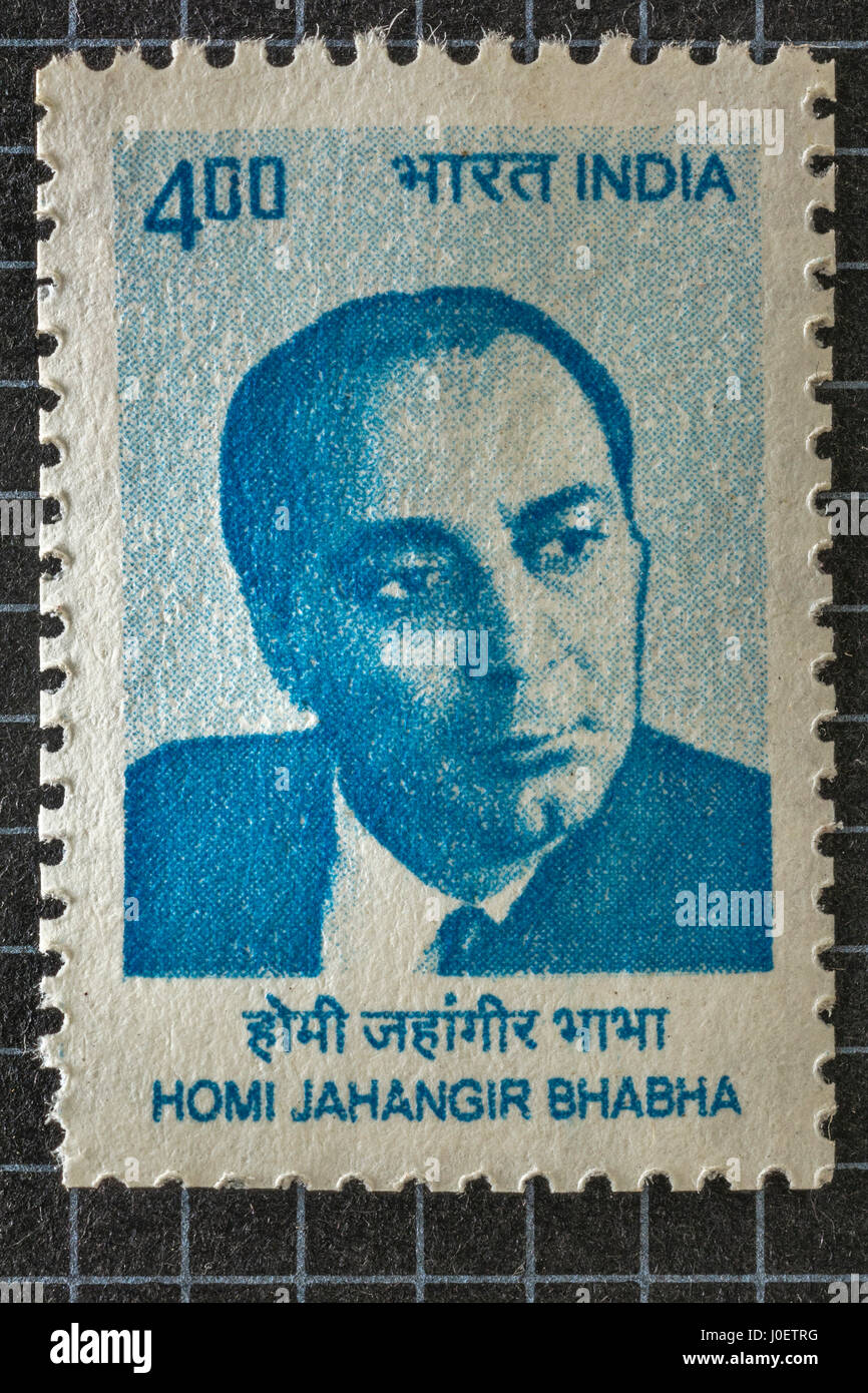 Homi jehangir bhabha, francobolli, India, Asia Foto Stock