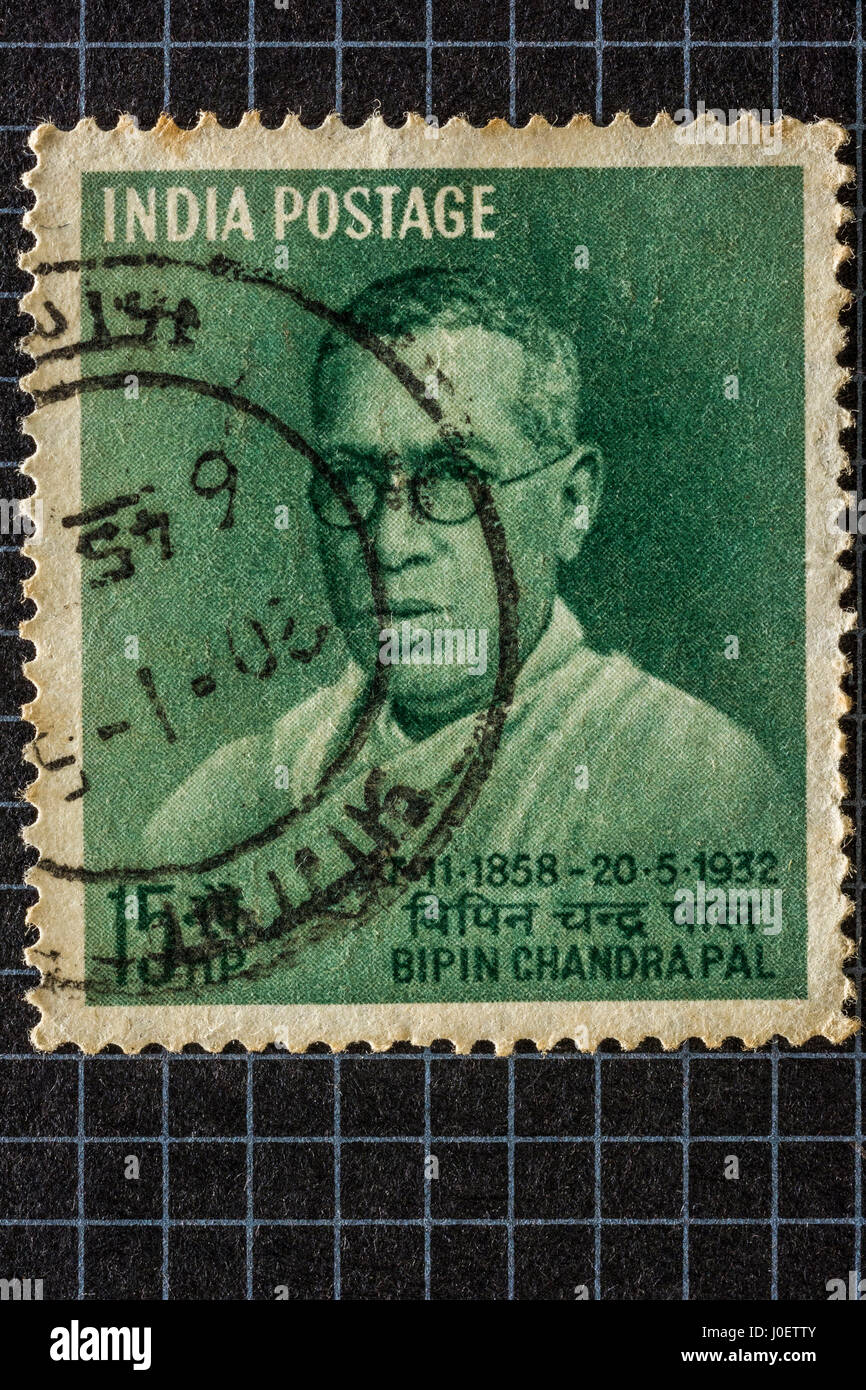 Bipin chandra pal, francobolli, India, Asia Foto Stock