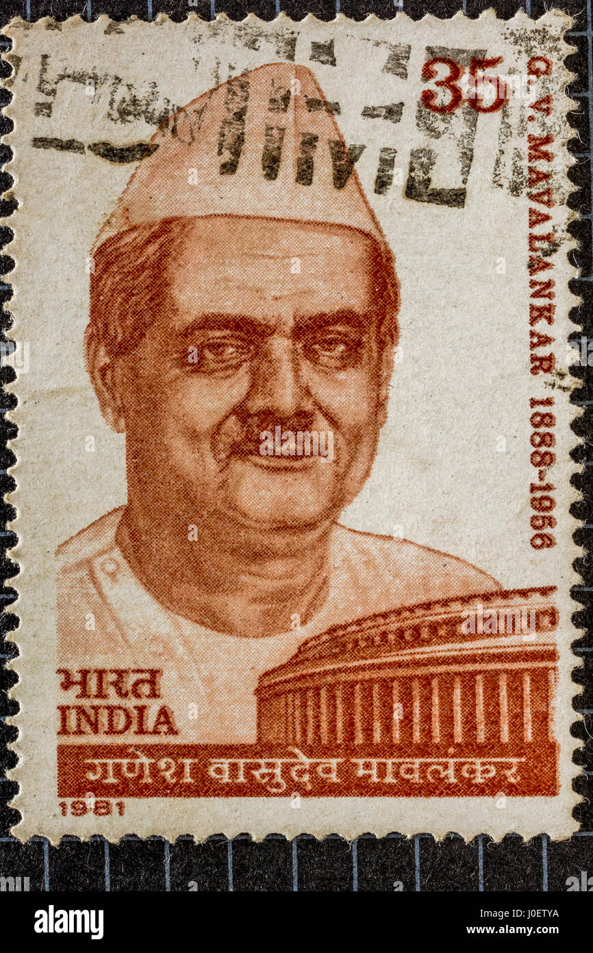 G V mavalankar, francobolli, India, Asia Foto Stock