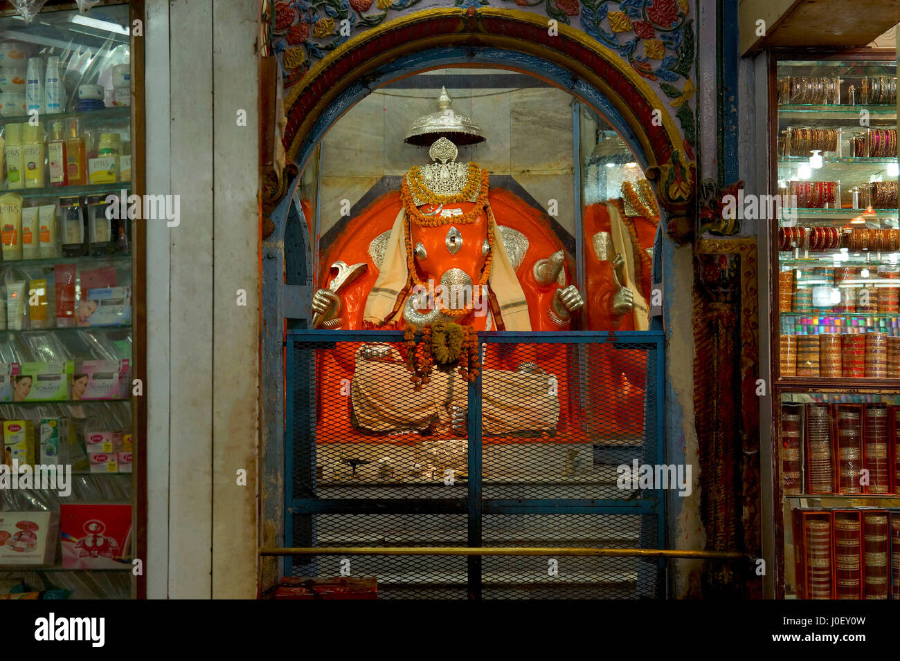 Ganesh temple, Varanasi, Uttar Pradesh, India, Asia Foto Stock