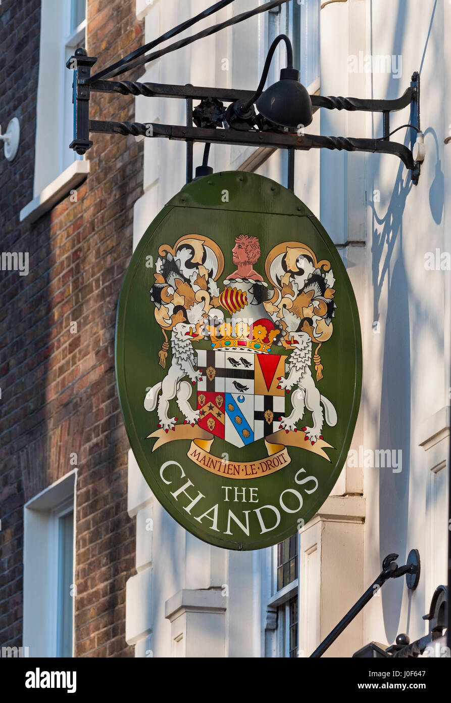 Chandos Pub segno St Martin's Lane London REGNO UNITO Foto Stock