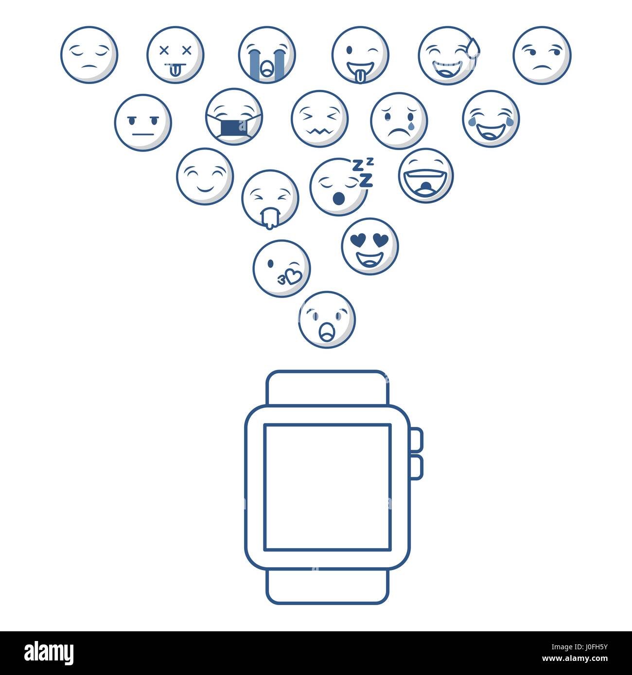 Cartoon design faccia Illustrazione Vettoriale