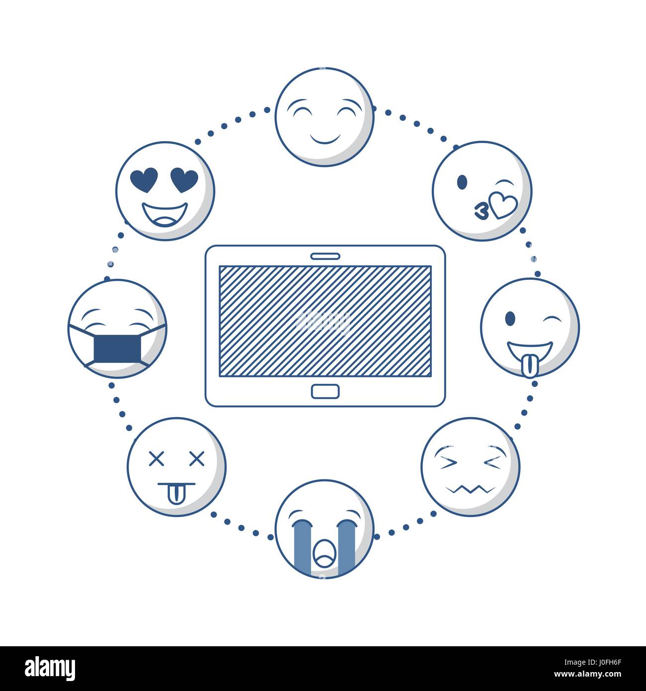 Cartoon design faccia Illustrazione Vettoriale