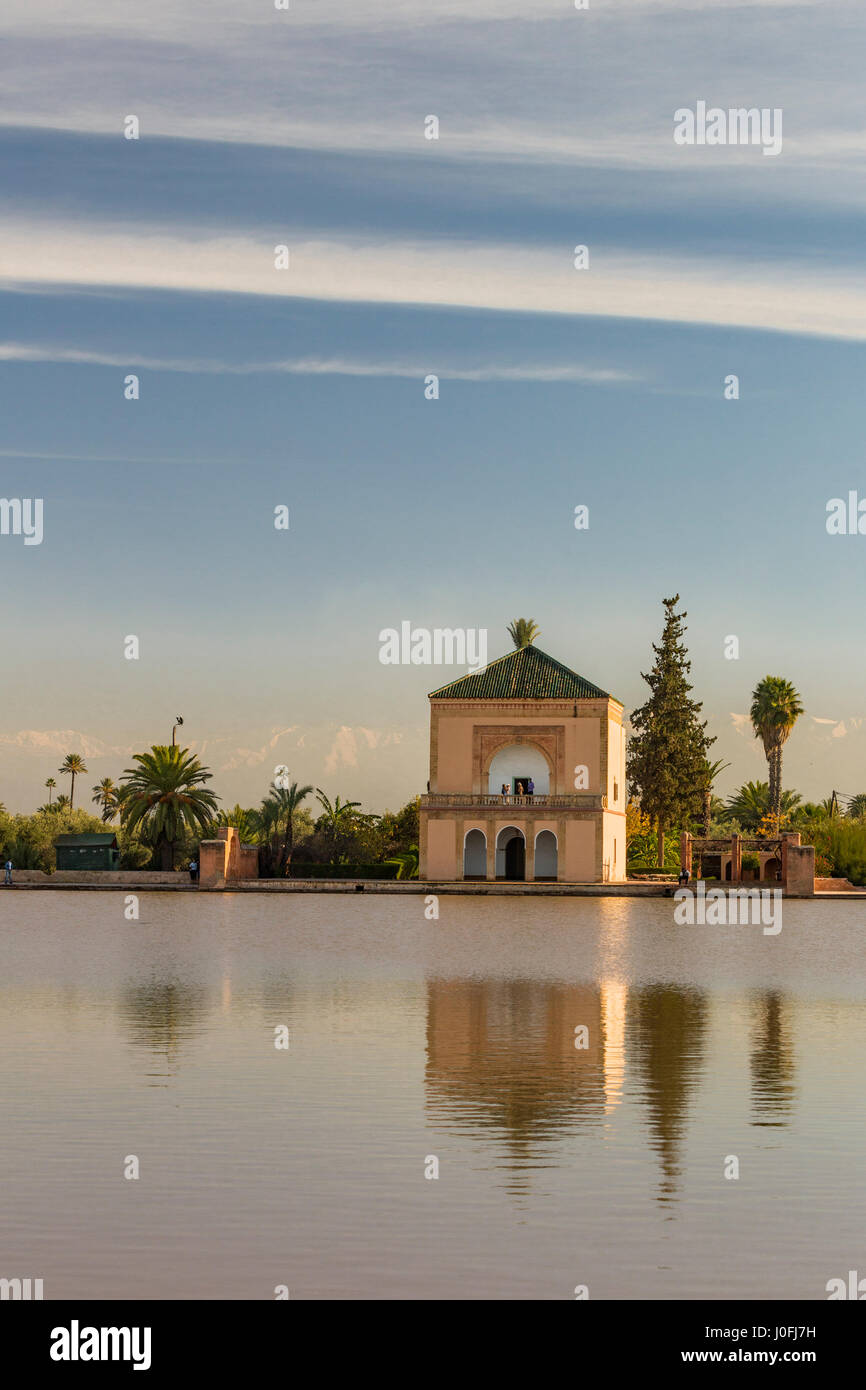 Giardini Menara a Marrakesh (Marocco) Foto Stock