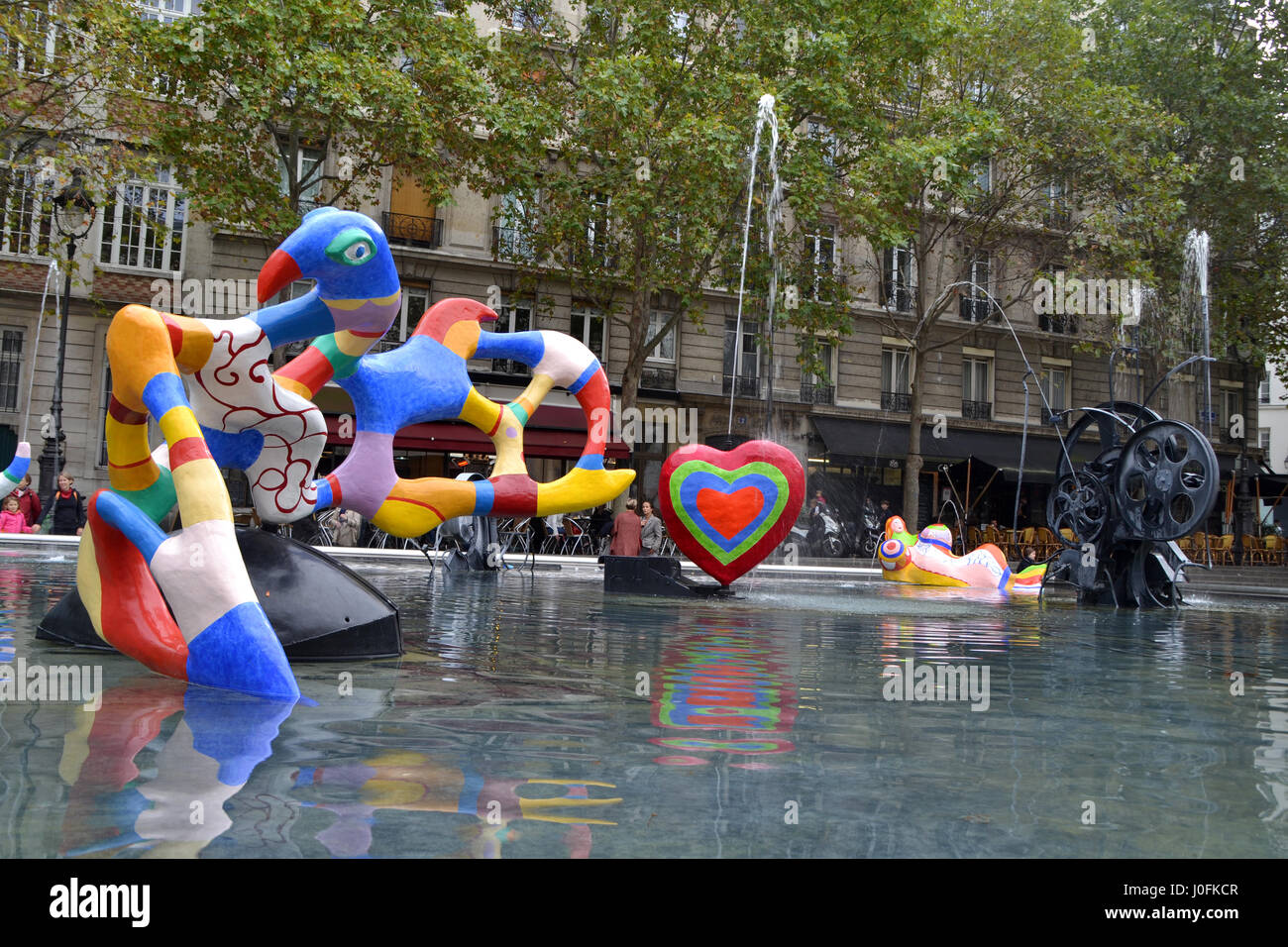 Fontana Stravinsky a Parigi, Francia Foto Stock