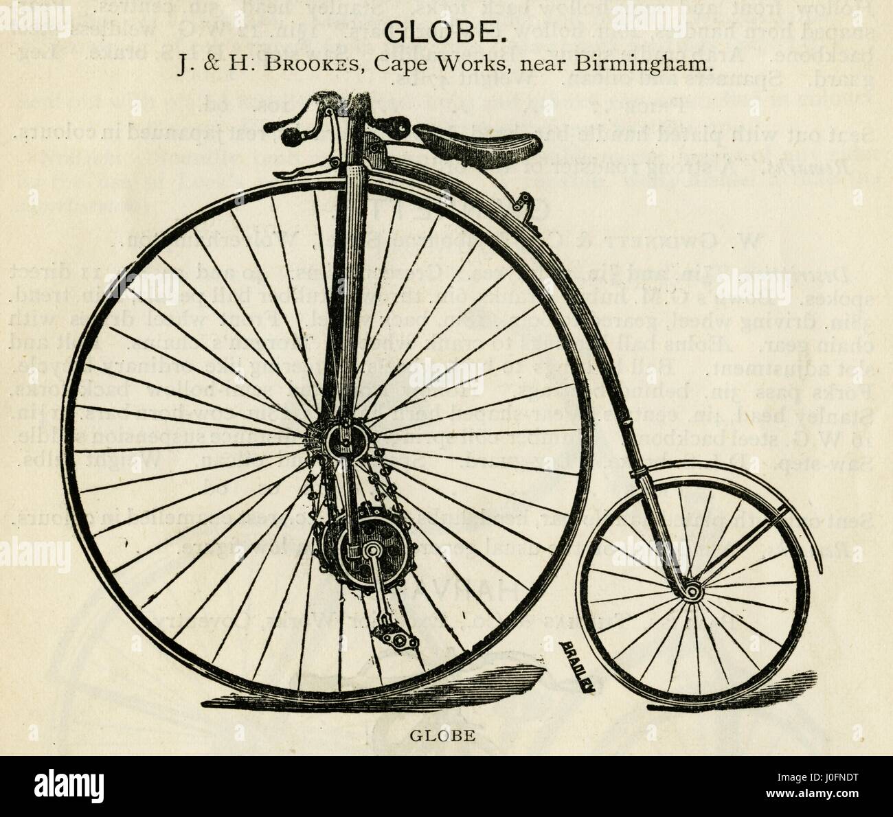 Il Globo bicicletta da J e H Brookes vicino a Birmingham Foto Stock