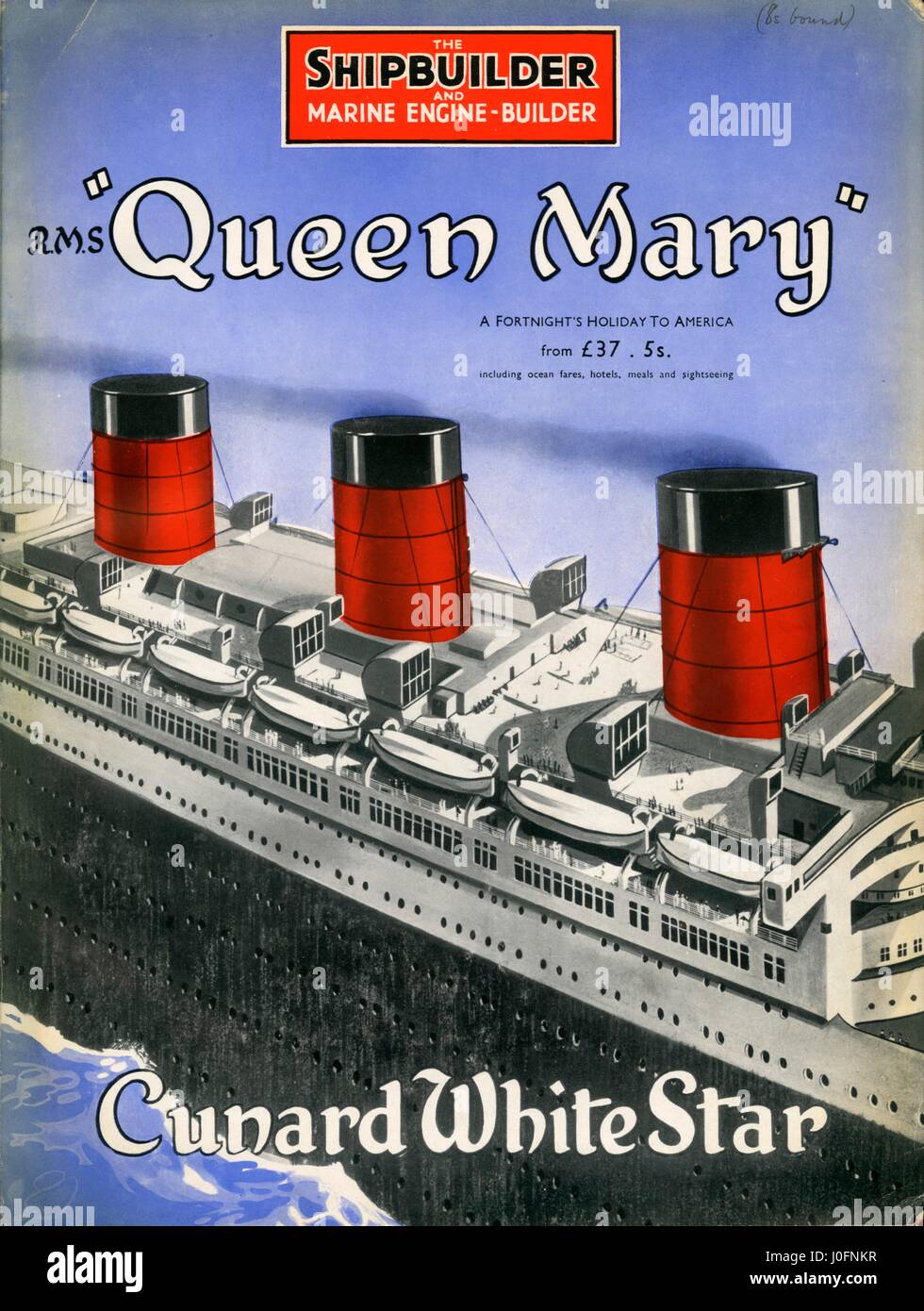RMS 'Regina Maria di Cunard White Star, il costruttore navale e Engine-Builder Marini, problema di souvenir Foto Stock