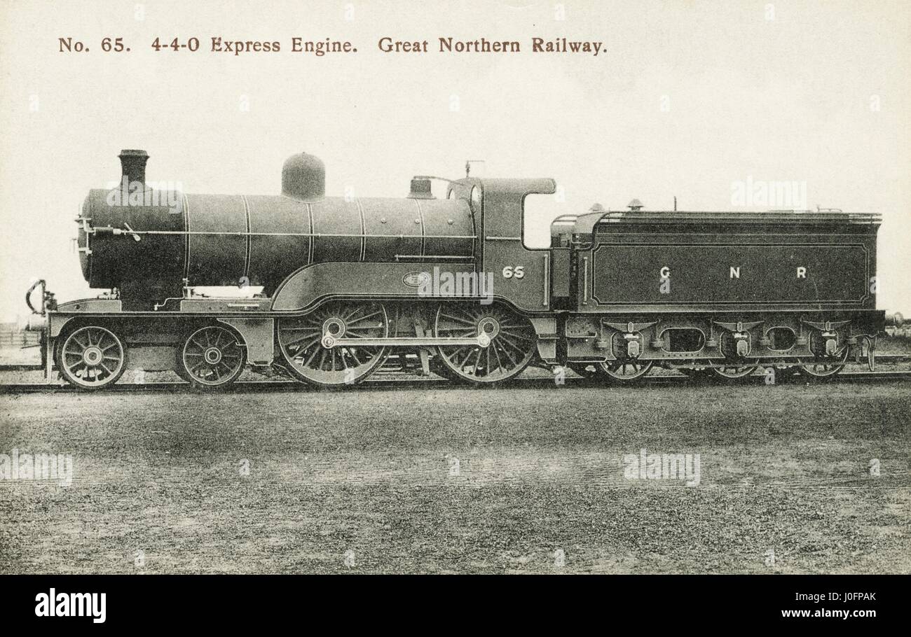 Locomotiva n. 65: 4-4-0 Express motore Foto Stock