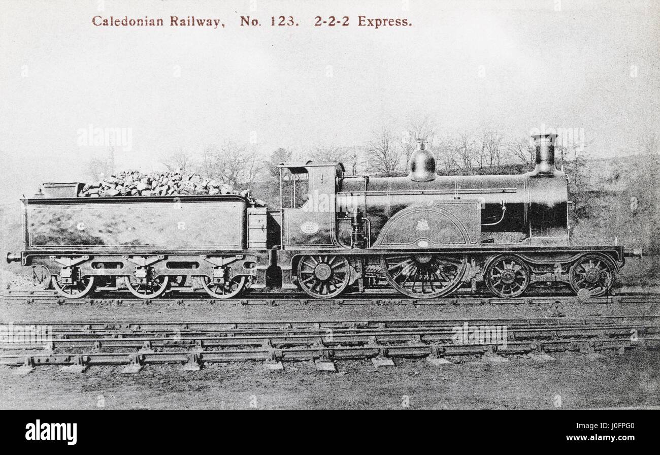 Locomotiva n. 123: 2-2-2 Express Foto Stock