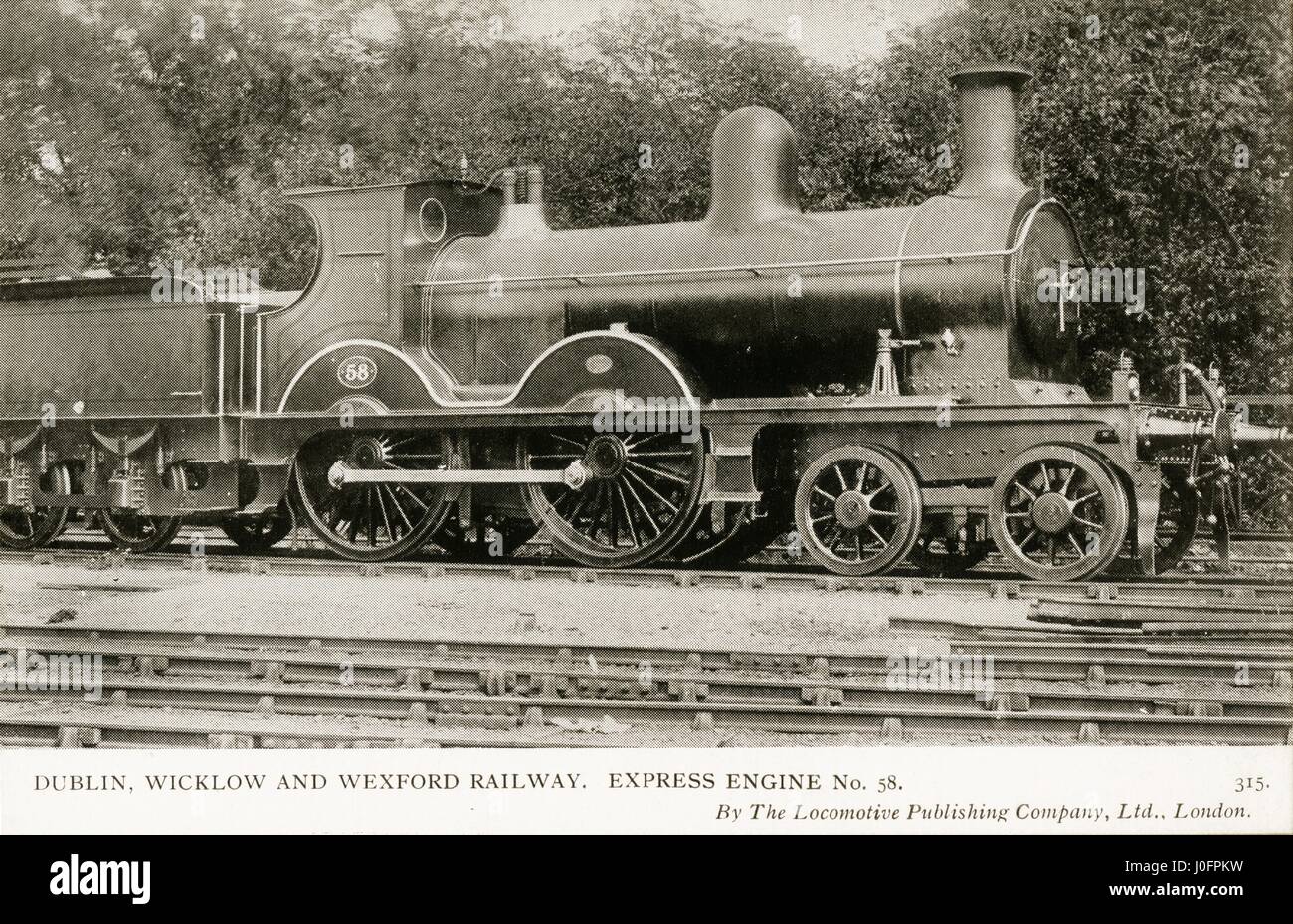 Locomotiva n. 58: 4-4-0 Express motore Foto Stock