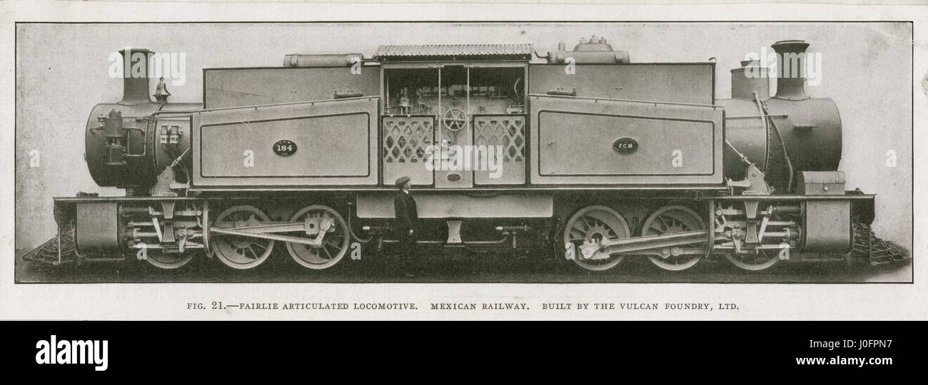 Locomotiva n. 184:0-6-0+0-6-0 Fairlie locomotiva articolata Foto Stock