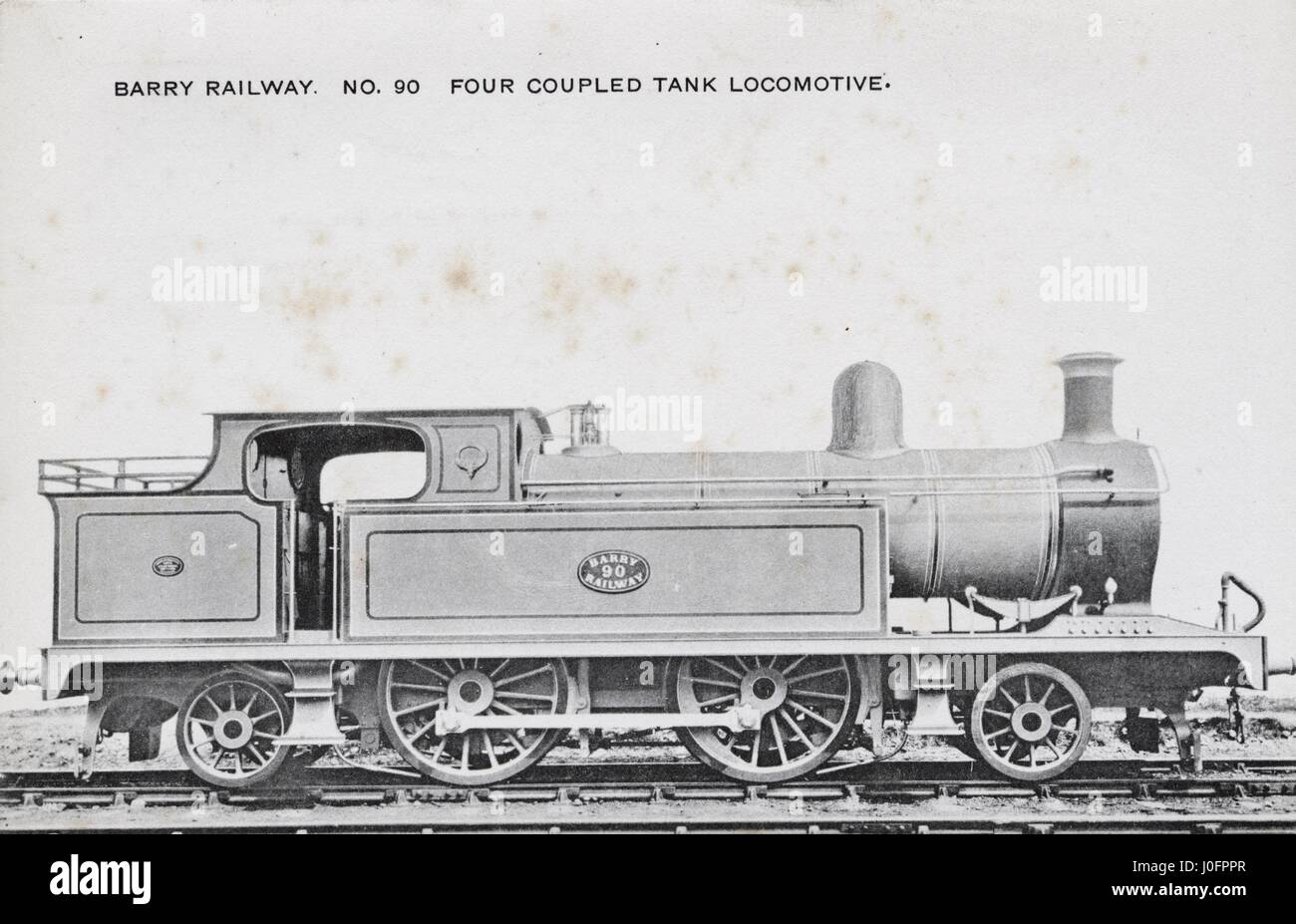 Locomotiva n. 90: 2-4-2 [quattro accoppiato] locomotiva del serbatoio Foto Stock