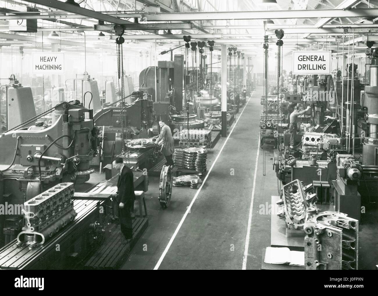 Negozio di macchina, Deltic produzione, lavorazioni pesanti e in generale le linee di perforazione Foto Stock