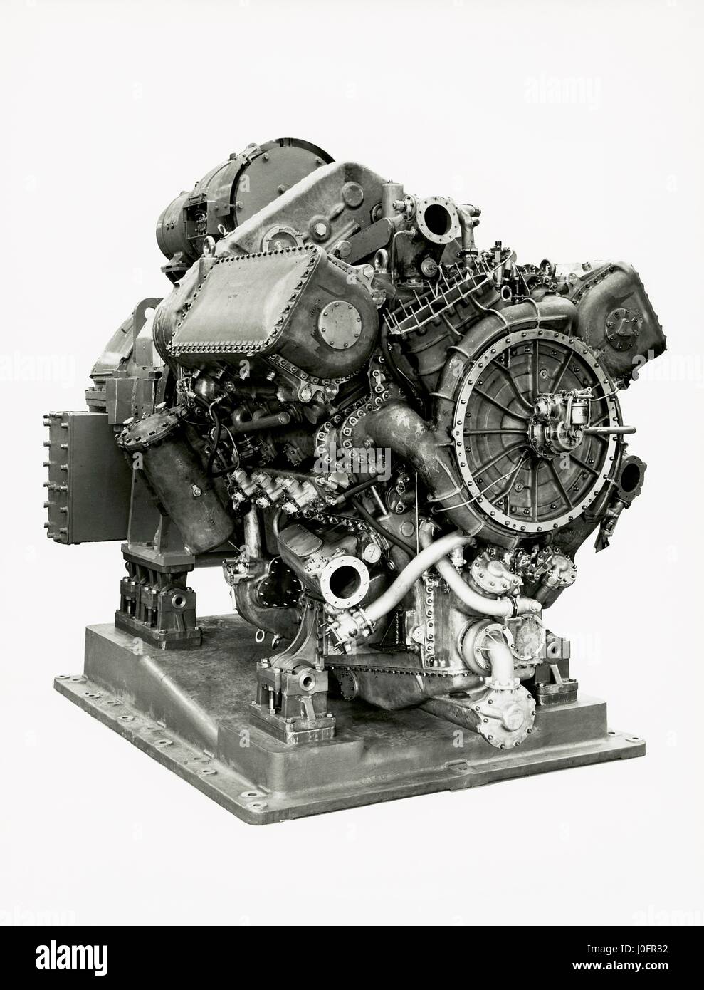 Deltic 9-5B marine motore di propulsione, con generatore di impulsi Foto Stock