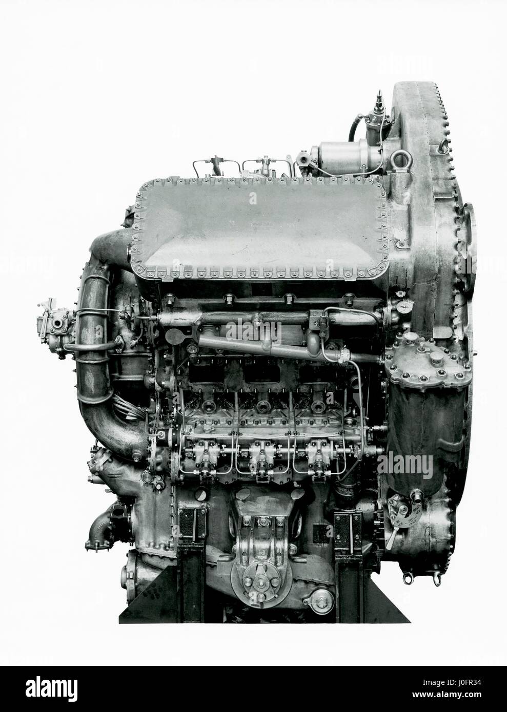 9 cilindro di trazione ferroviaria motore Deltic Foto Stock