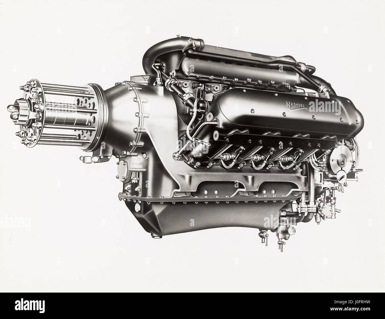Lion XIA motore, con tre posteriore montato carburatori Foto Stock