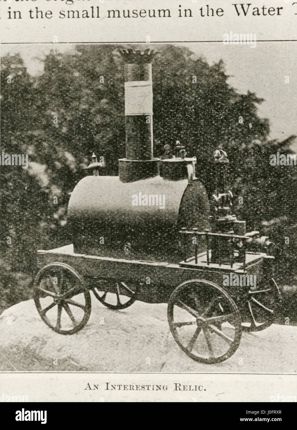 Un interessante reliquia, modello di Robert Stephenson's Rocket locomotiva (?) Foto Stock