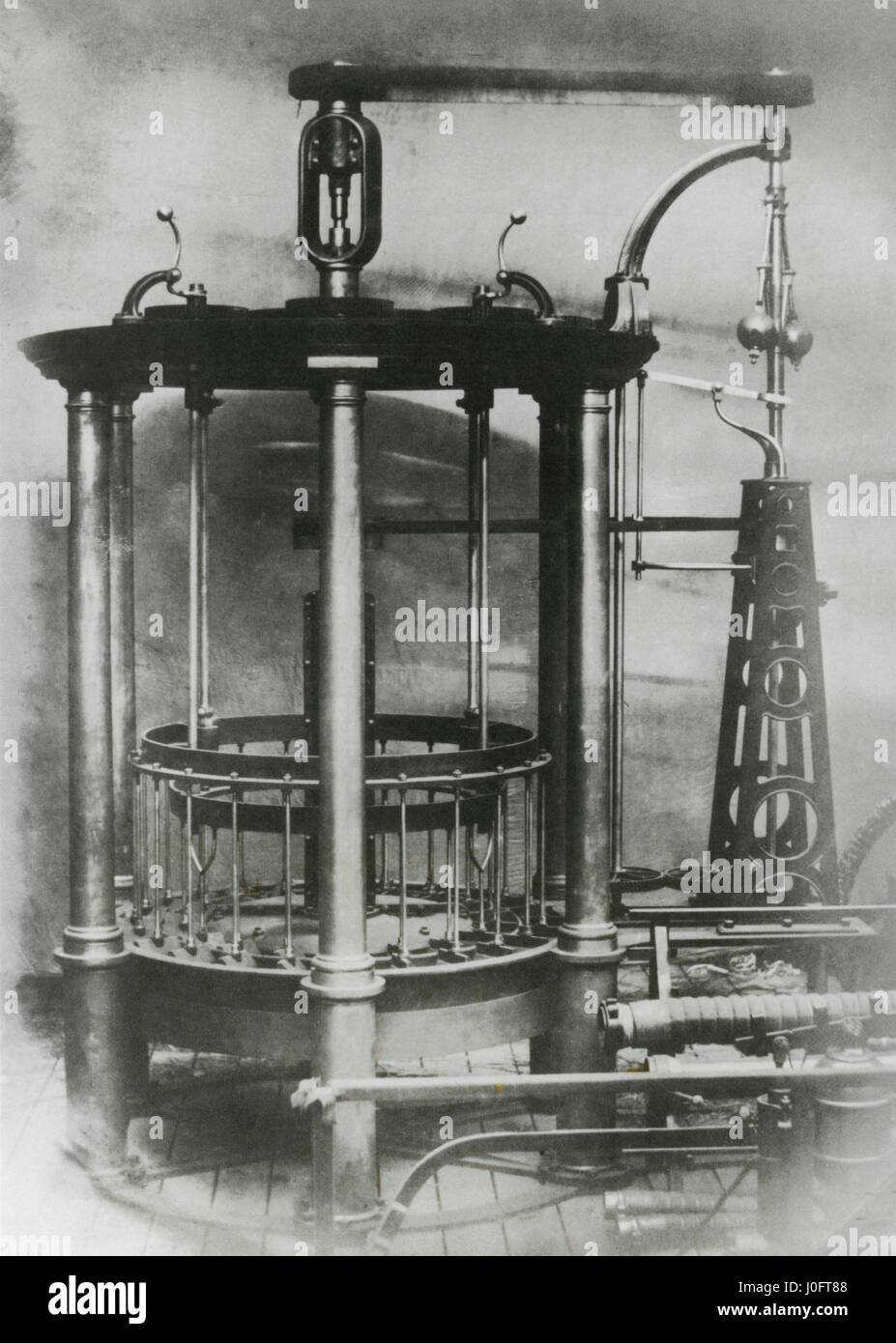 Turbina a doppio costruito usando Fontaine del principio da Fromont e figlio, Chartres Foto Stock