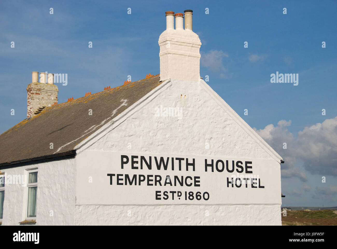 Penwith casa a Lands End, Cornwall, Inghilterra Foto Stock