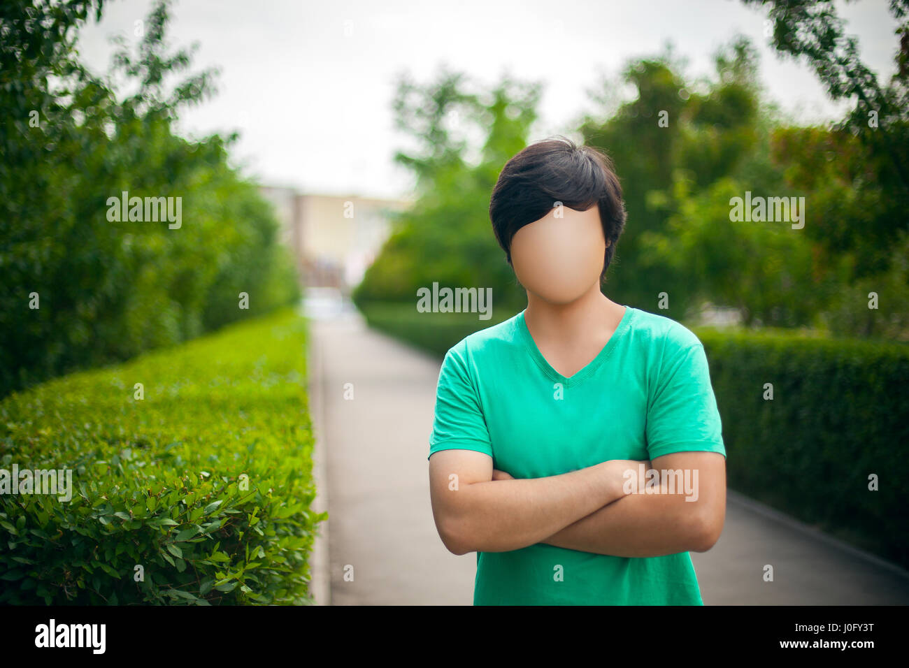 L'uomo senza volto Foto Stock