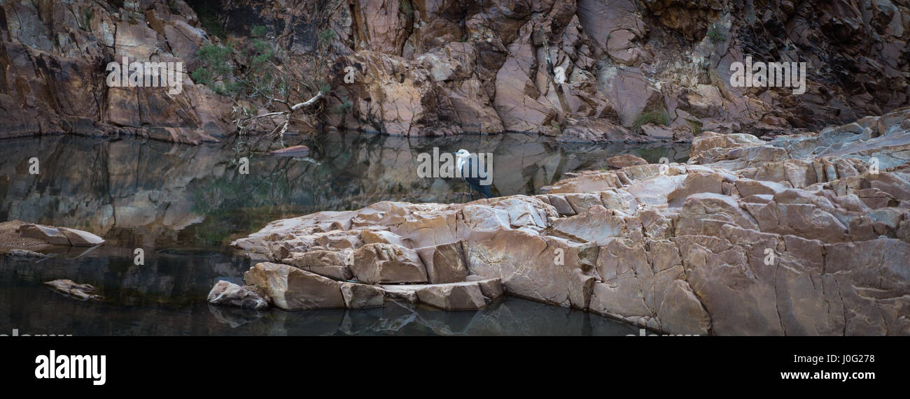 La catena montuosa MacDonnell Gorge Redbank Territorio del Nord Foto Stock