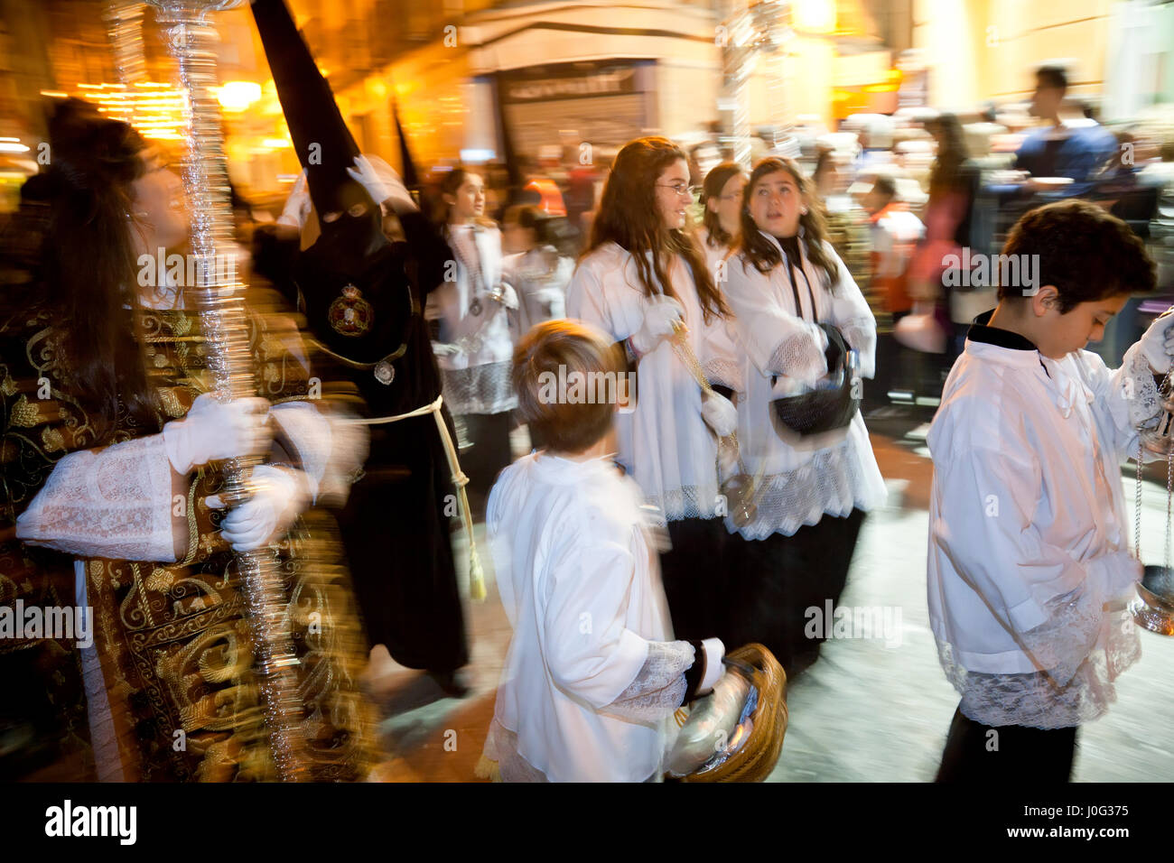 Semana Santa Pasqua Fiesta Malaga Andalusia Spagna Foto Stock