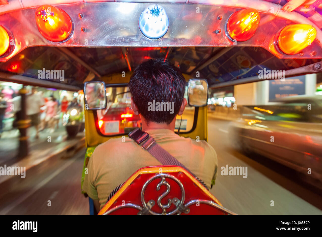 Auto-rickshaw o tuk-tuk, Bangkok, Thailandia Foto Stock