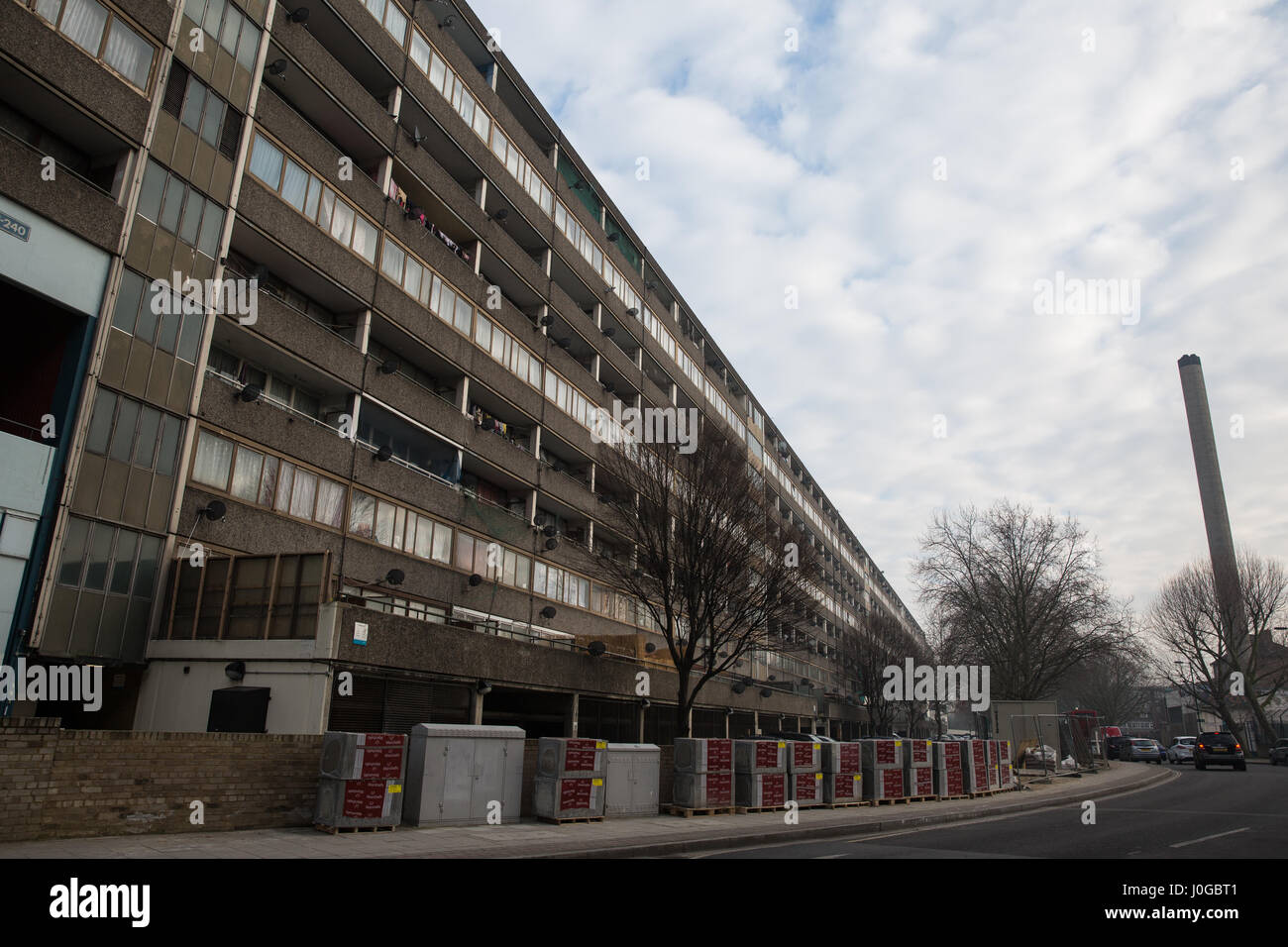 Londra, Regno Unito. 23 gennaio, 2017. Il Aylesbury station wagon, un grande complesso residenziale a Walworth nel sud di Londra. Foto Stock