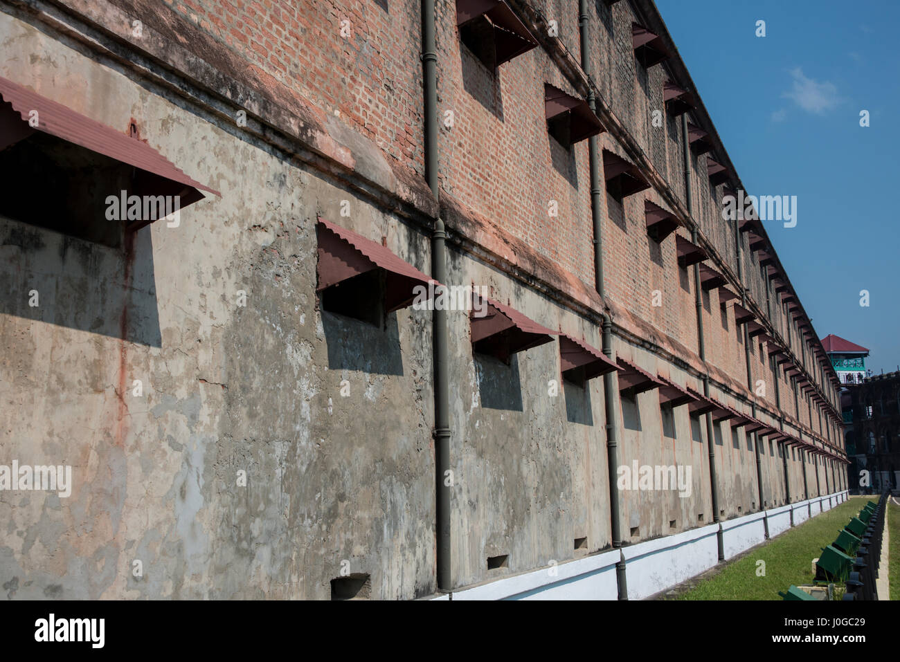 India, Sud isola delle Andamane, Port Blair. Famigerata prigione cellulare Monumento Nazionale aka Kala Pani. Famigerata prigione coloniale utilizzato dalla British all esilio pol Foto Stock