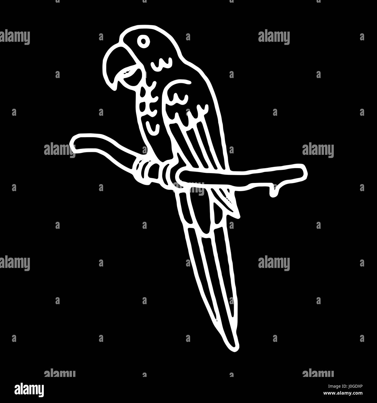 Pappagalli macaw, illustrazione vettoriale Illustrazione Vettoriale