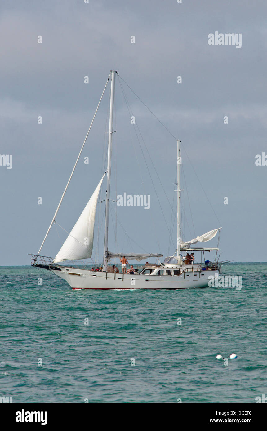 Barche a vela off shore a Key West Florida, Stati Uniti d'America Foto Stock