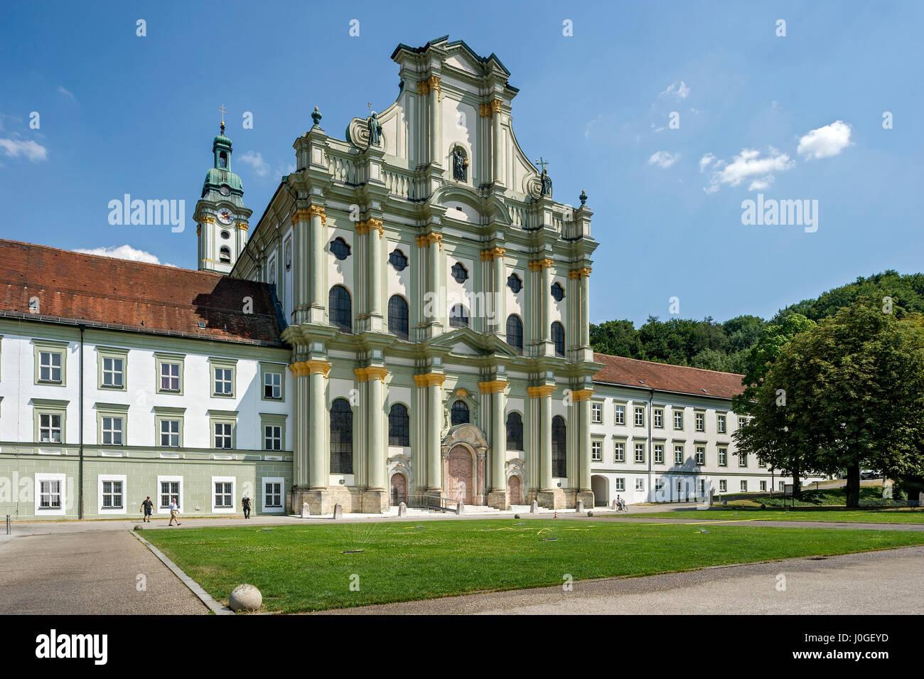 Il Monastero barocco Chiesa Mariä assunta, Santa Maria, Monastero Fürstenfeld, Fürstenfeldbruck, Alta Baviera, Baviera Foto Stock