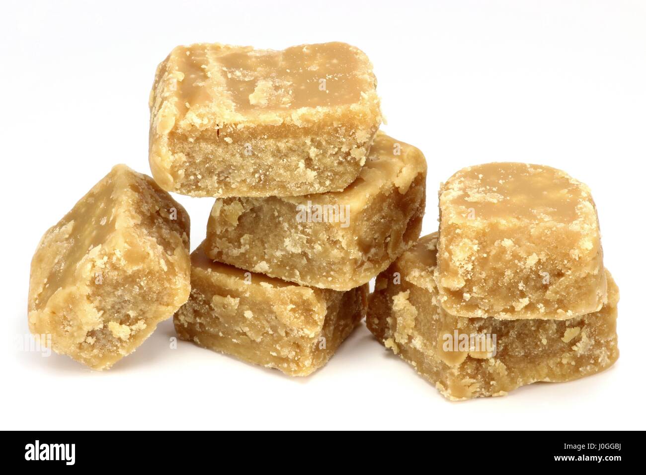 Fudge isolati su sfondo bianco Foto Stock