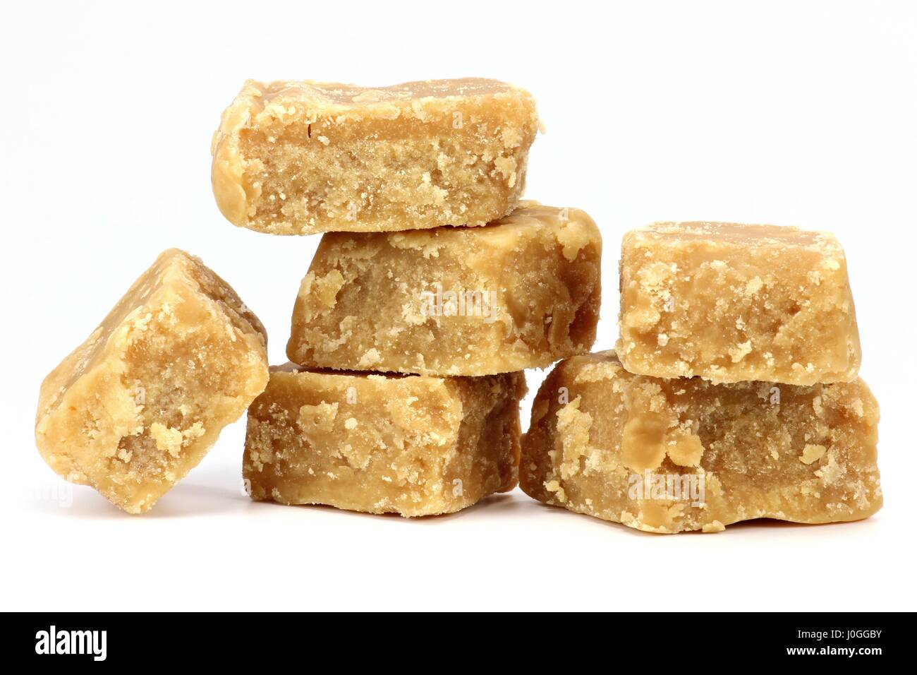 Fudge isolati su sfondo bianco Foto Stock