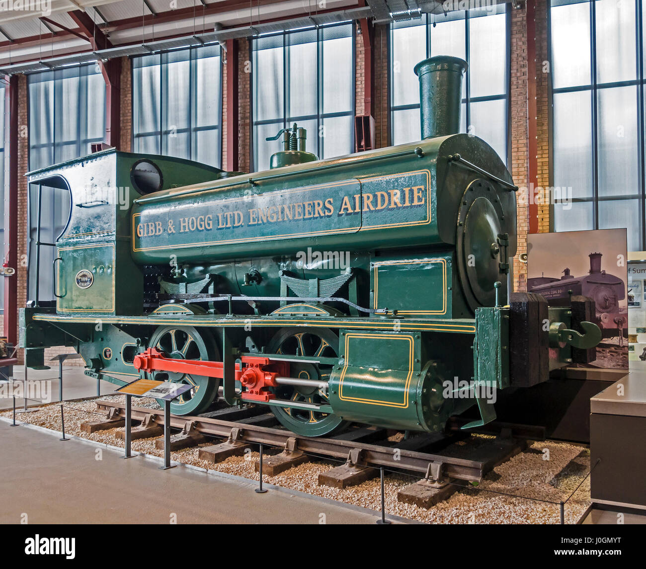 Di vapore industriale sella serbatoio del motore a Summerlee Museum of Scottish vita industriale Coatbridge North Lanarkshire Regno Unito Scozia Foto Stock