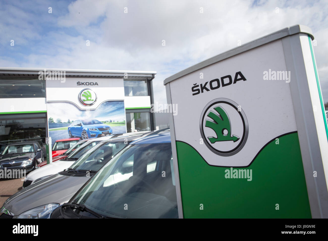 Showroom ŠKODA Foto Stock