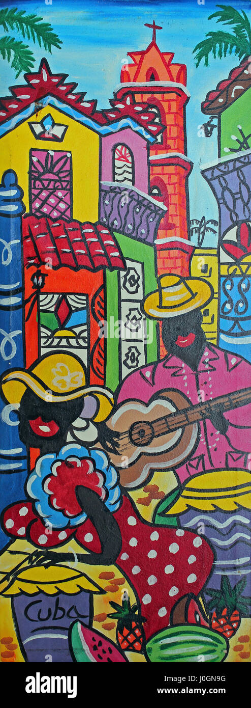Colorata arte cubano Foto Stock