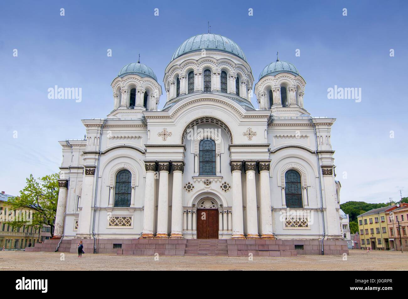 Catholic San Michele Arcangelo Chiesa di Kaunas, Lituania. Foto Stock