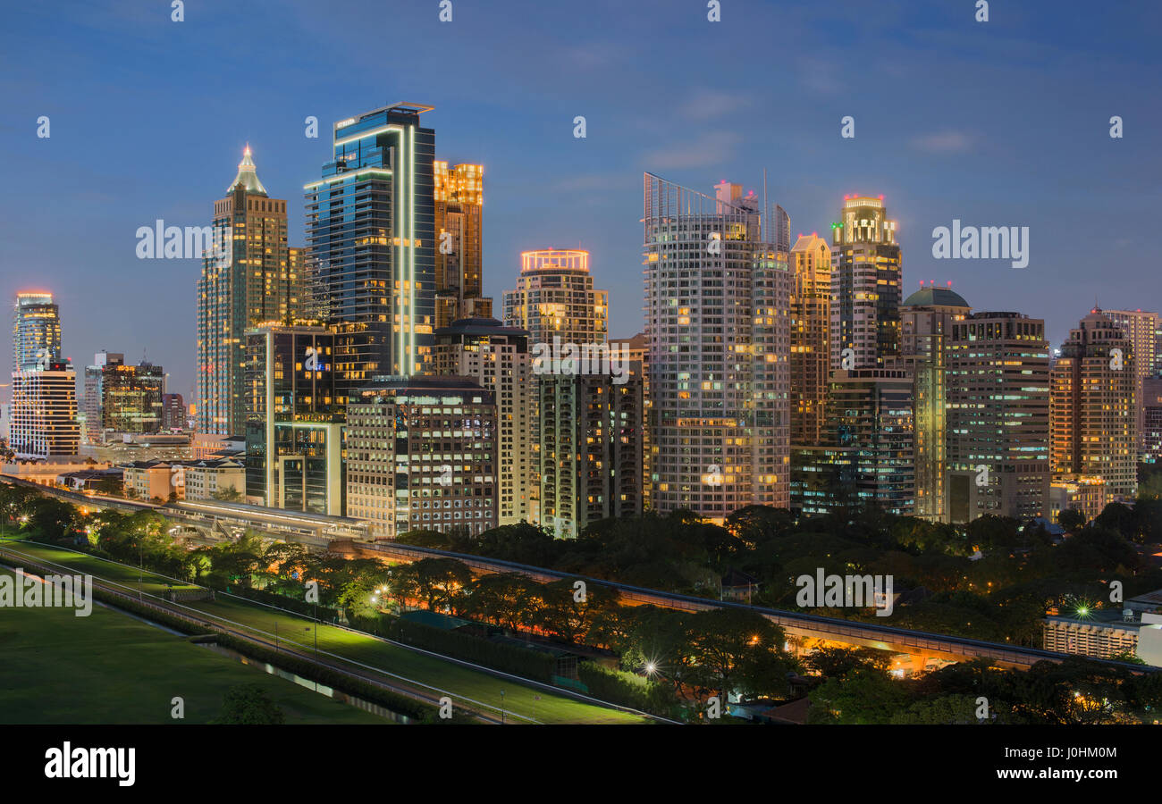 Grattacieli di Bangkok, Downtown, Thailandia Foto Stock